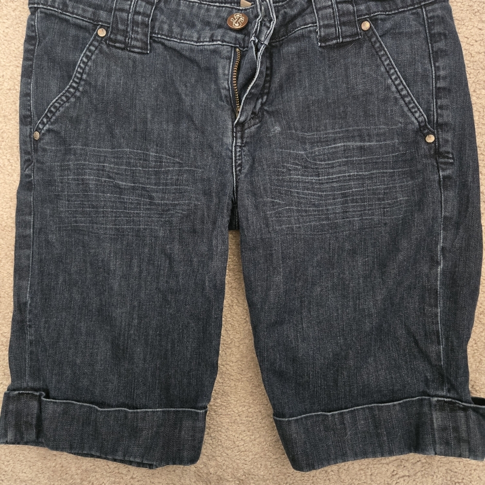 See Thru Soul Dark Blue Jean Shorts